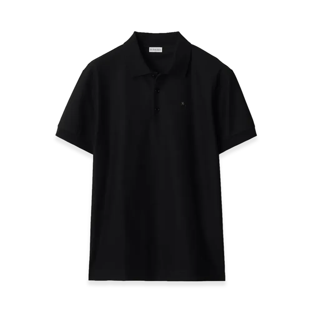 Burberry Metal EKD Cotton Polo Shirt "Black"