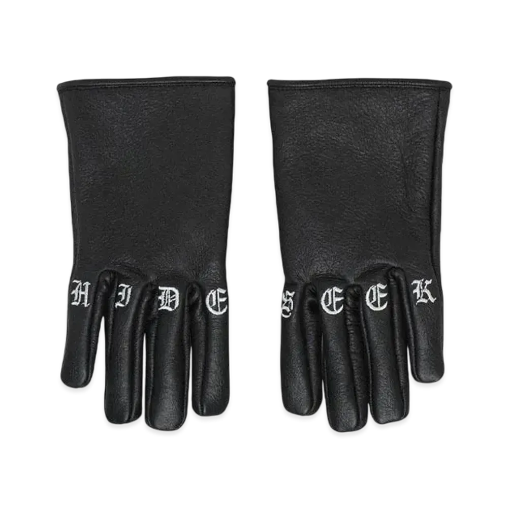 Hide and Seek Leather Gloves(24aw) "BLACK"