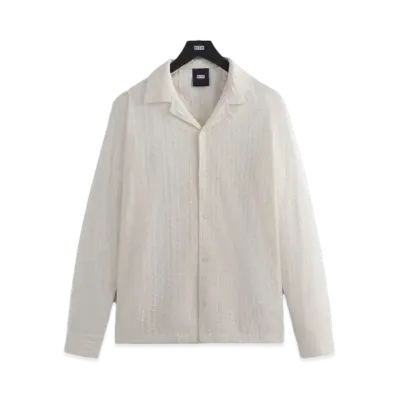 Kith Embroidered Voile L/S Thompson Camp Collar Shirt "Whisper"