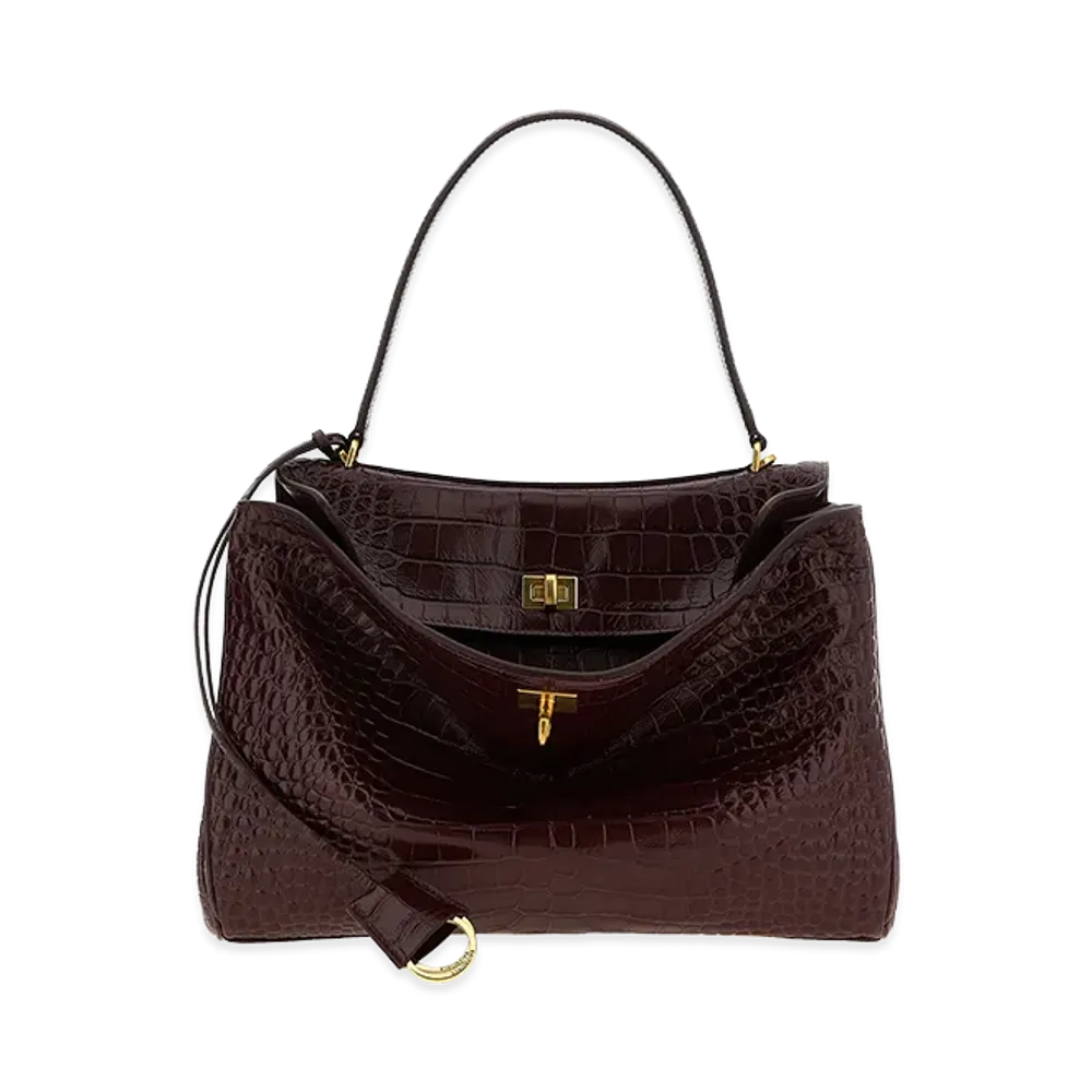 BALENCIAGA Women's 'Rodeo' Medium Handbag "Bordeaux"