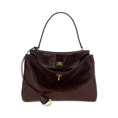 BALENCIAGA Women's 'Rodeo' Medium Handbag "Bordeaux"
