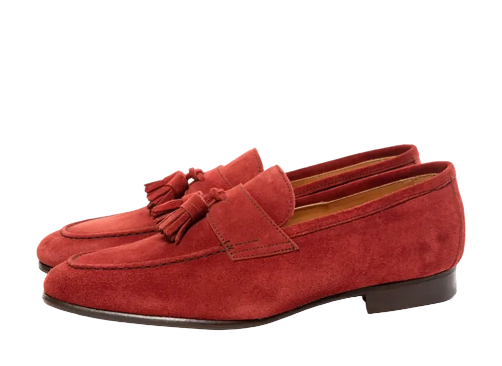 Berwick Tassel Loafer HO254 Suede "Red" 5094GOSGRD