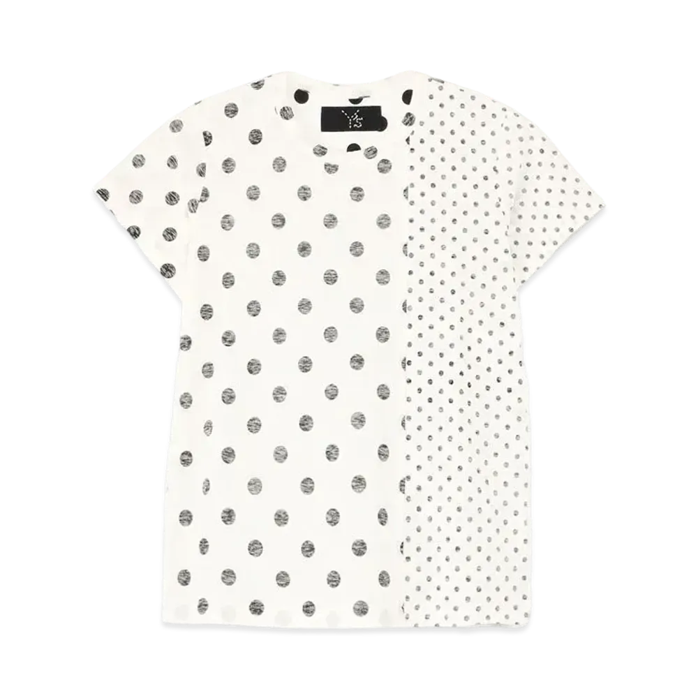 Yohji Yamamoto Y's TWISTED DOT Y's STITCH T "White/Black"