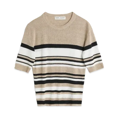OUR LEGACY Teeny Tee Venice B Stripe "Beige"