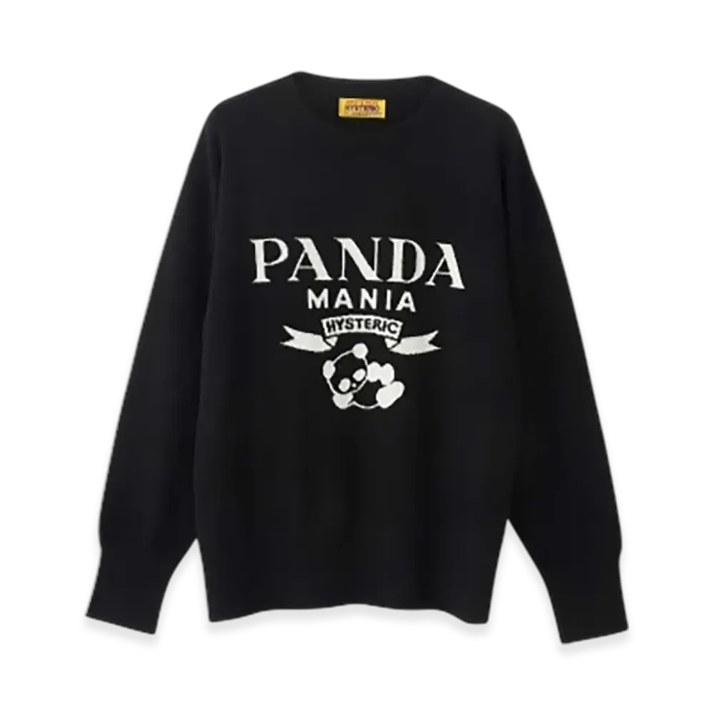 HYSTERIC GLAMOUR Panda Mania Knitted Sweater "Black"