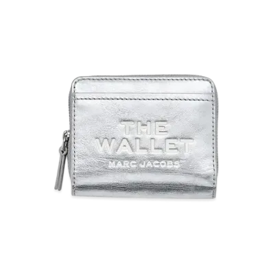 Marc Jacobs The Metallic Items Compact Wallet Mini "Metallic Silver"
