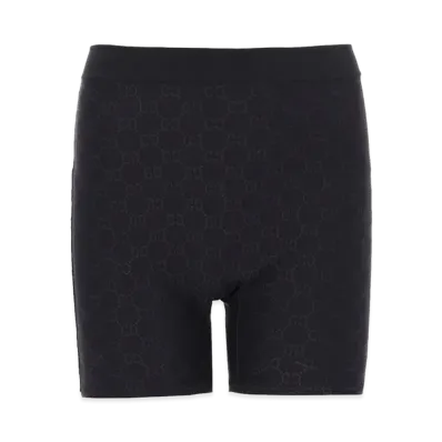 GUCCI Women's Shorts In Jersey Jacquard Gg "Black"