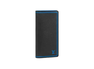Louis Vuitton Brazza Wallet Taiga "Black/Blue"