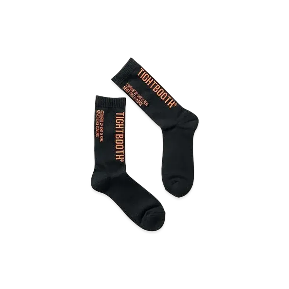 TIGHTBOOTH Label Logo Socks "Black"