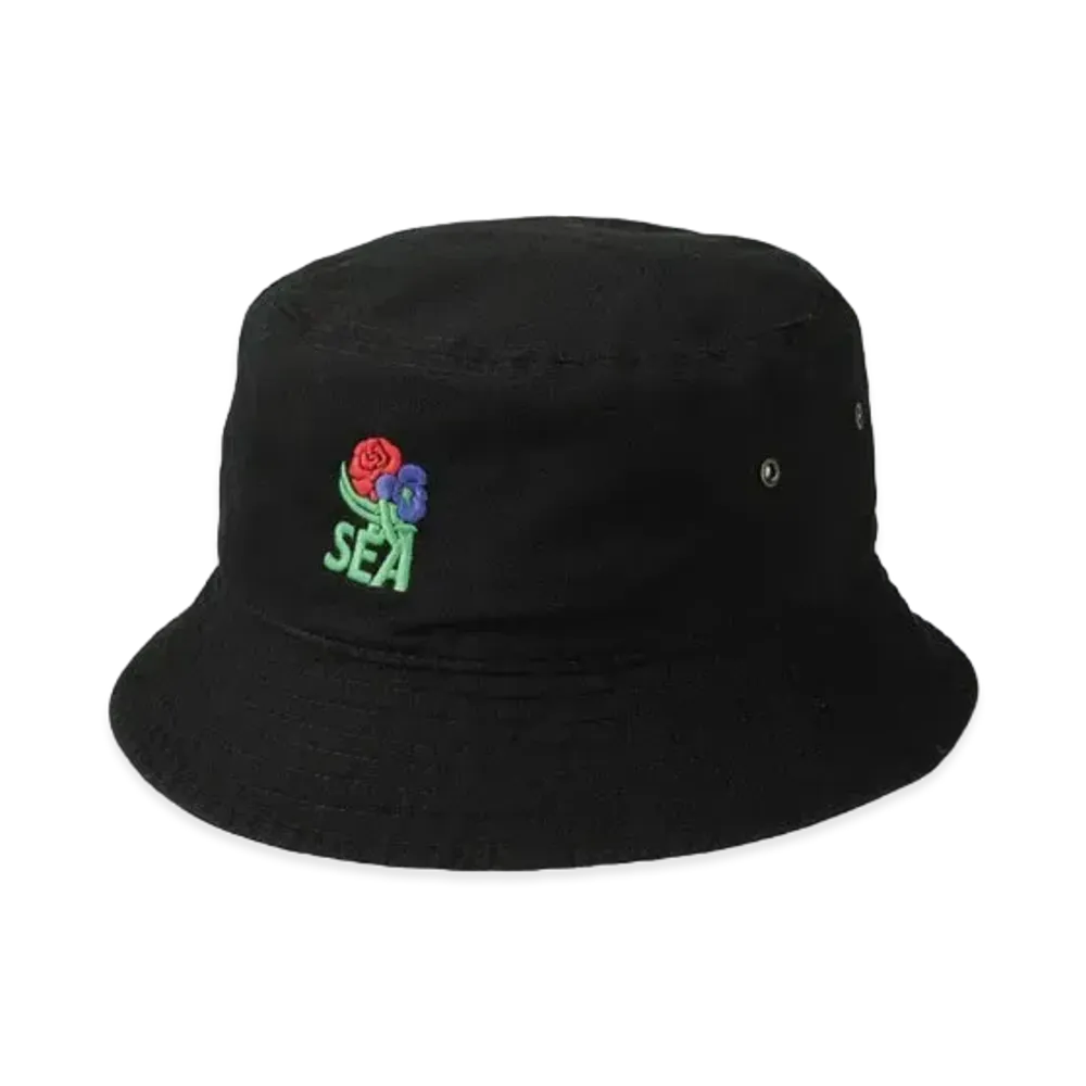 WIND AND SEA x VIOLA&ROSES (SEA-FLOWER) Hat "Black"