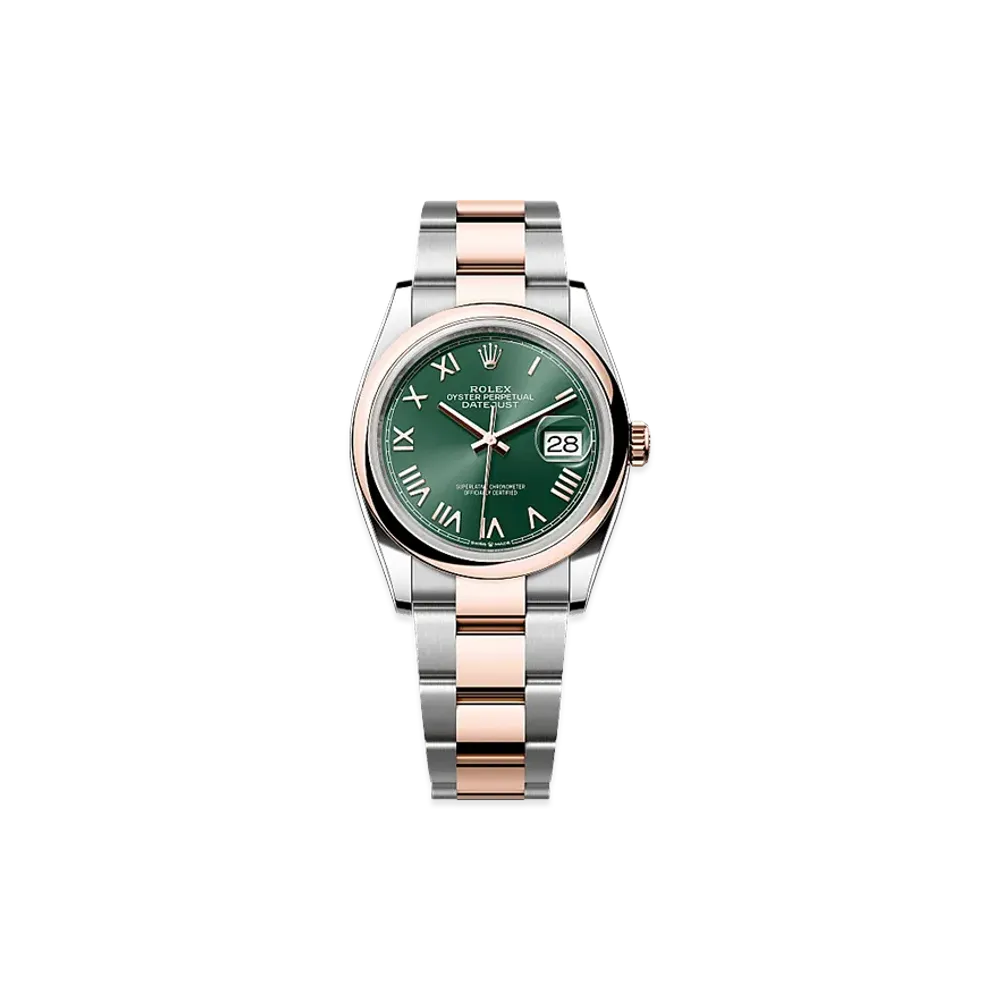 ROLEX Datejust 36 Oystersteel & Everose Gold "Mint Green"