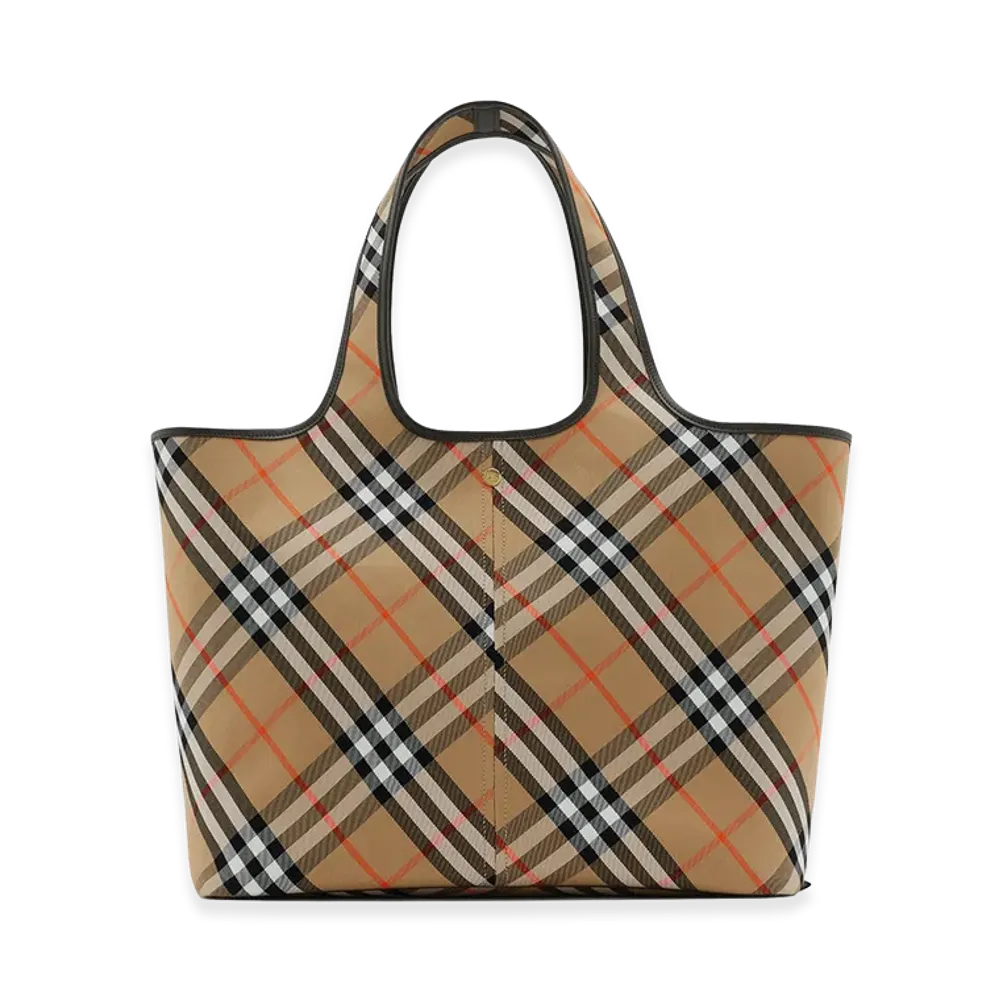 Burberry Women's Medium Check Tote "Beige"