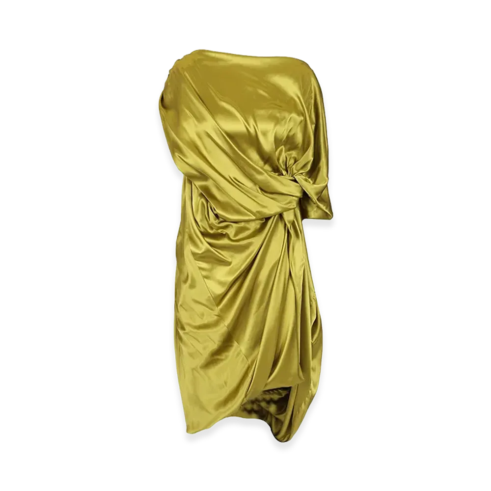DRIES VAN NOTEN Women's Draped Dress "Green"
