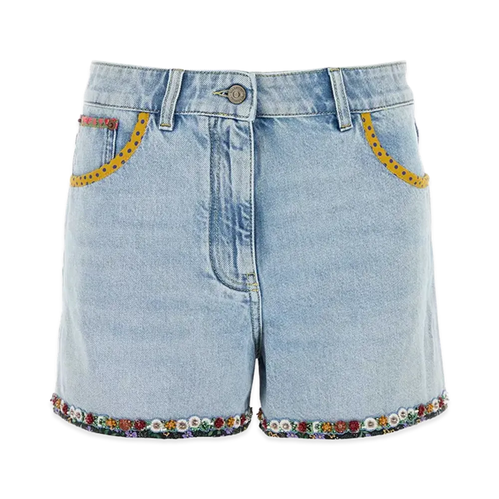 Valentino Women's Denim Shorts "Light Blue"