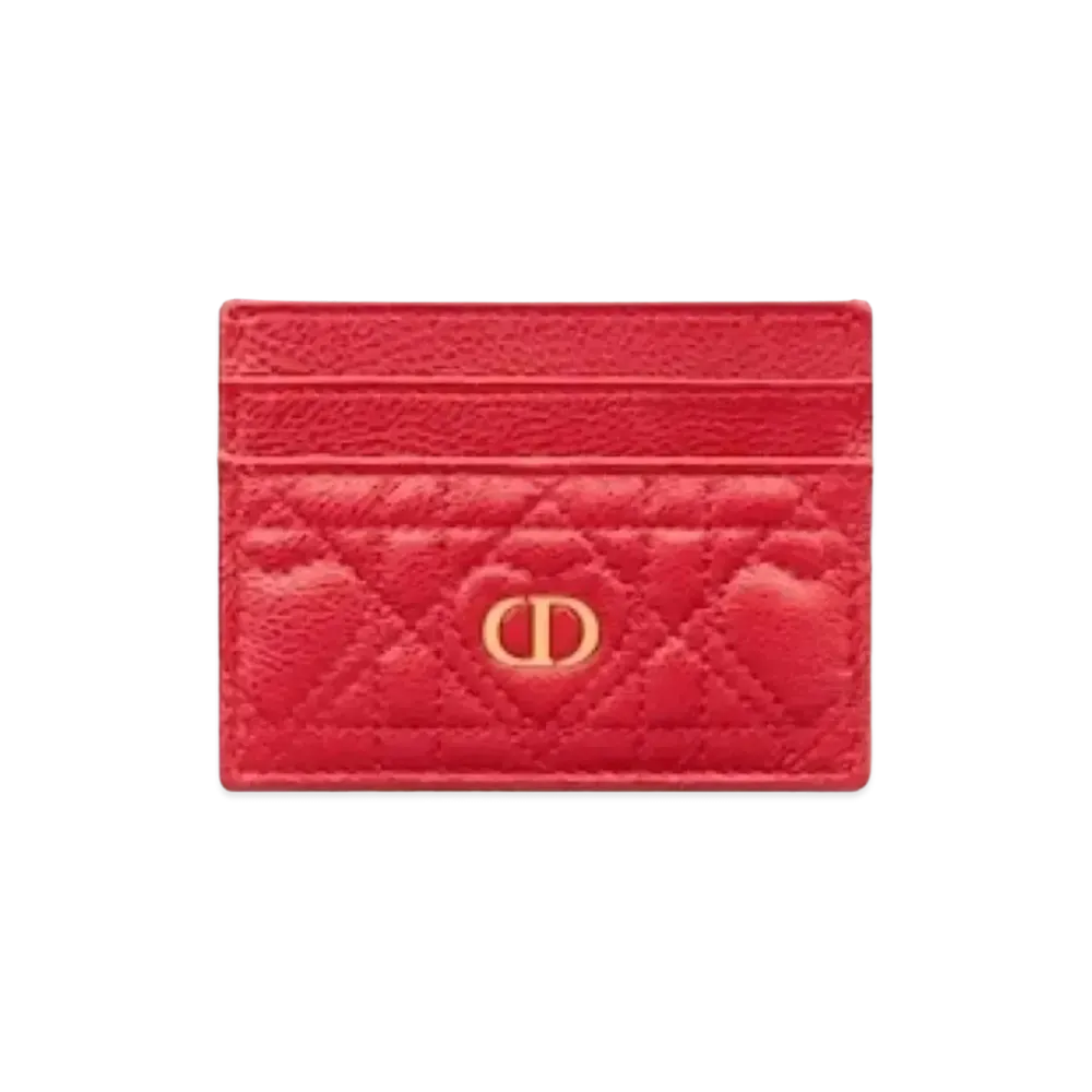 Dior Caro 5 Room Card Holder "Red"