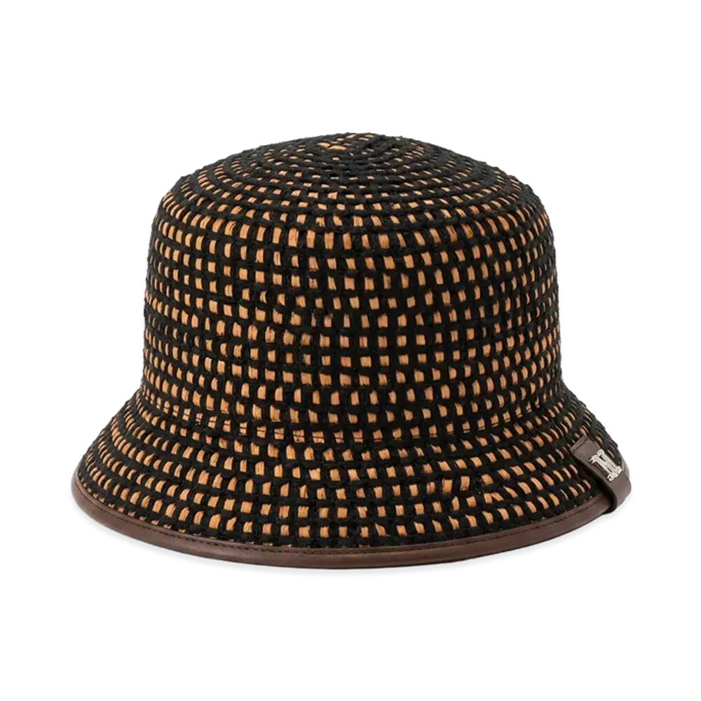 Max Mara Women's Bacino Bucket Hat "Nero/Tan"