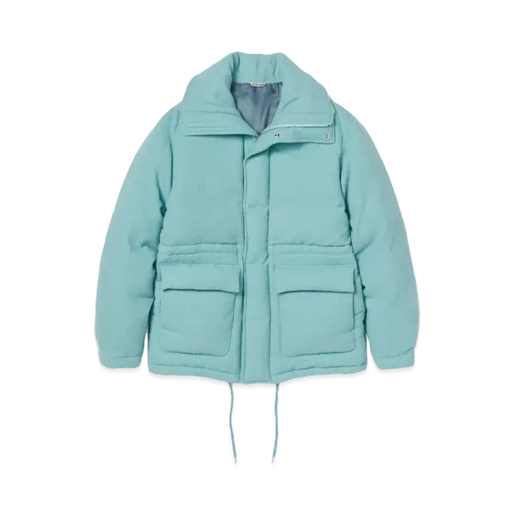 AURALEE Brushed Alpaca Wool Down Blouson "Light Blue"