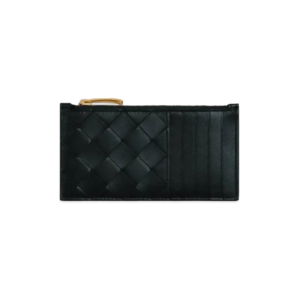 Bottega Veneta Zipped Card Holder "Black"
