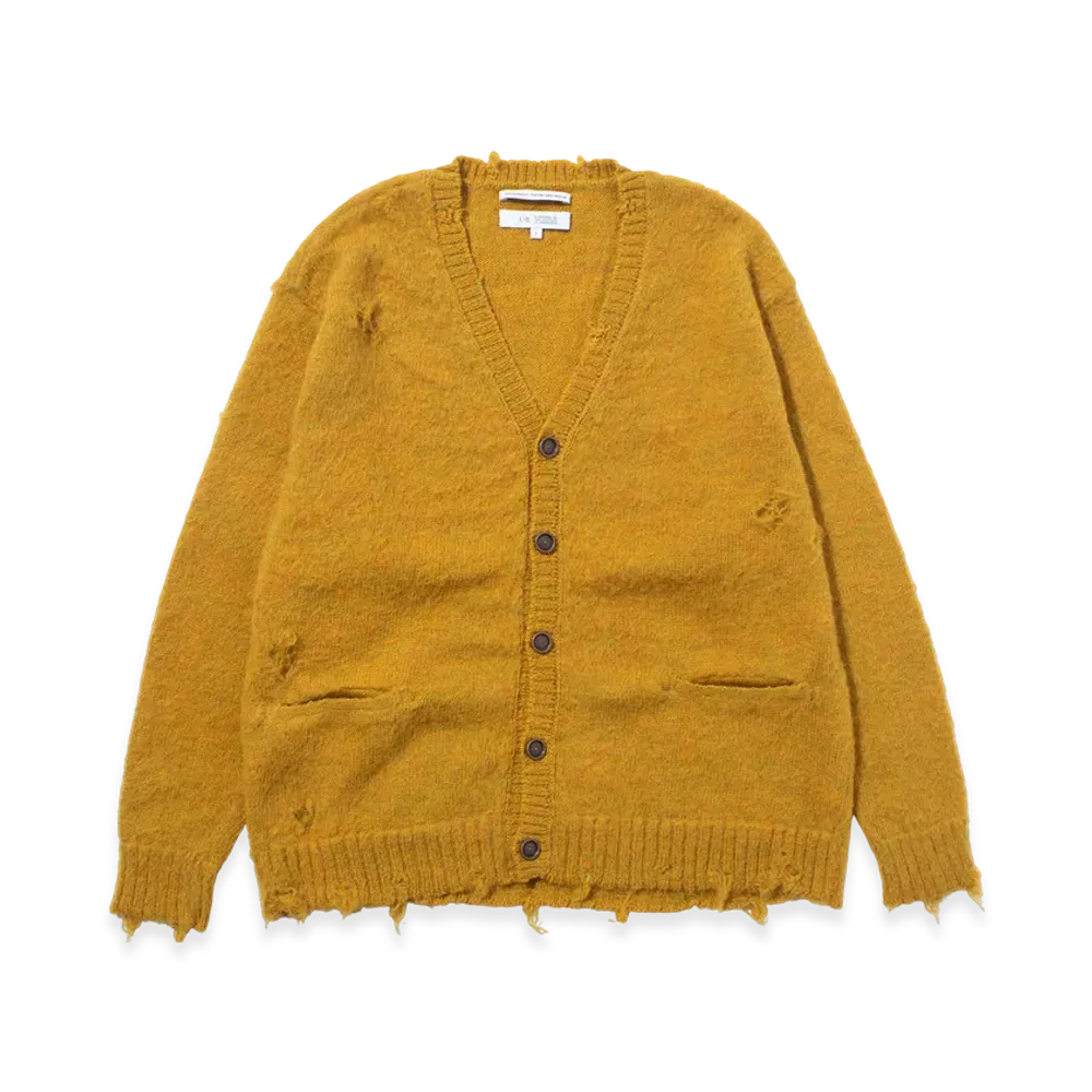 F/CE. Distressed Knit Cardigan "Mustard"