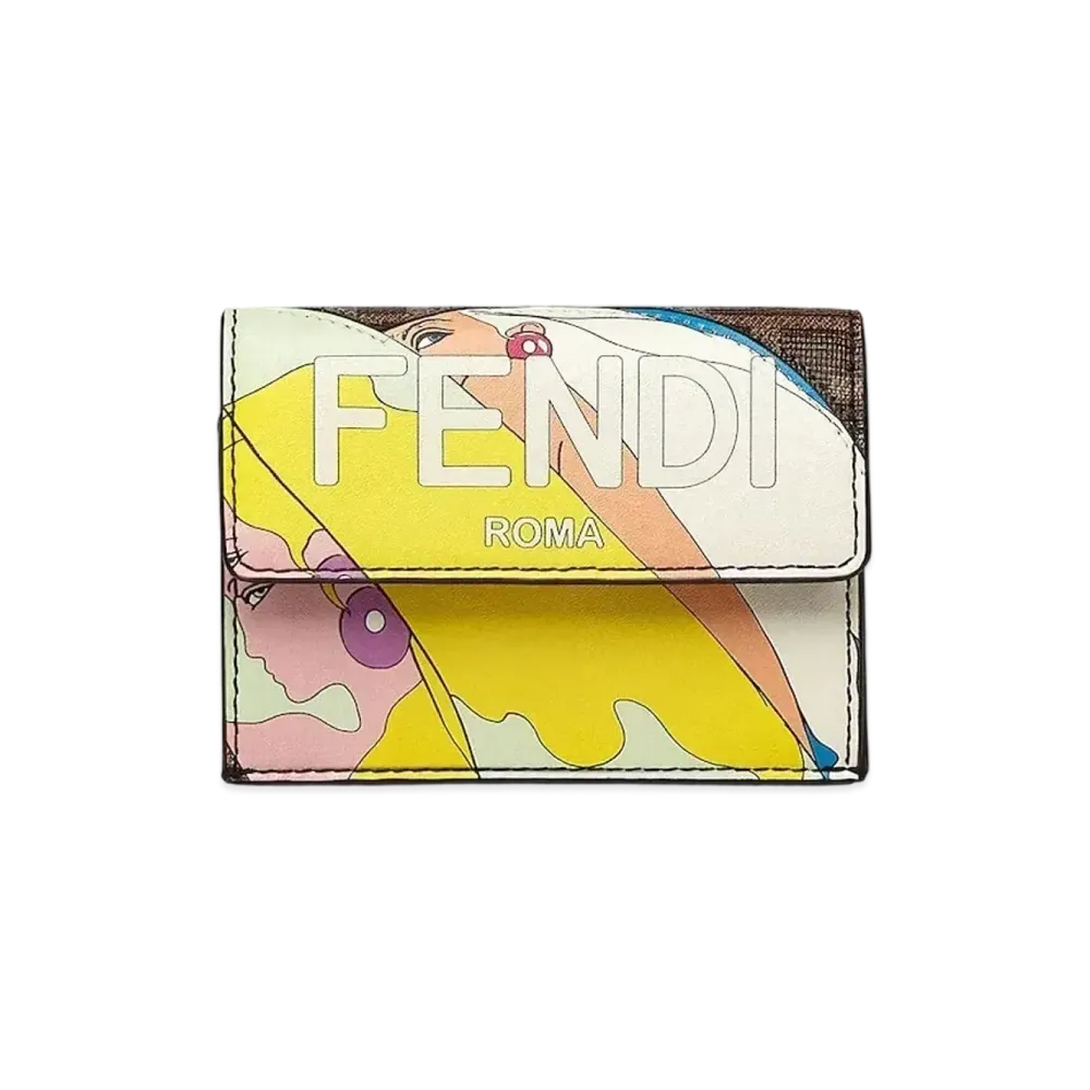 FENDI Micro Tri-Fold Wallet Fabric "Brown"