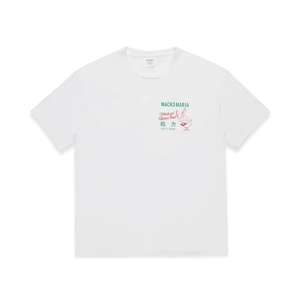 WACKO MARIA x 鶏舎 Washed Heavy Weight T-Shirt "White"