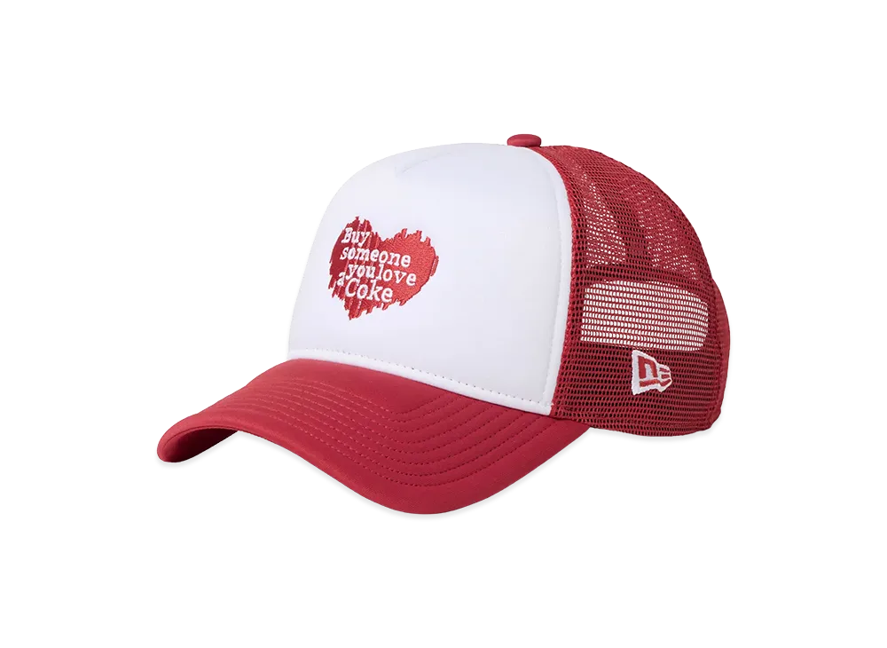 NEW ERA x Coca-Cola x Kosuke Kawamura 9Forty A-Frame Trucker "White/Scarlet"