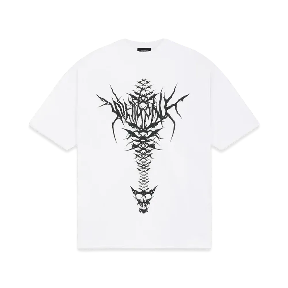 WE11DONE Spine Skull T-shirt "White"