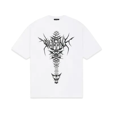 WE11DONE Spine Skull T-shirt "White"