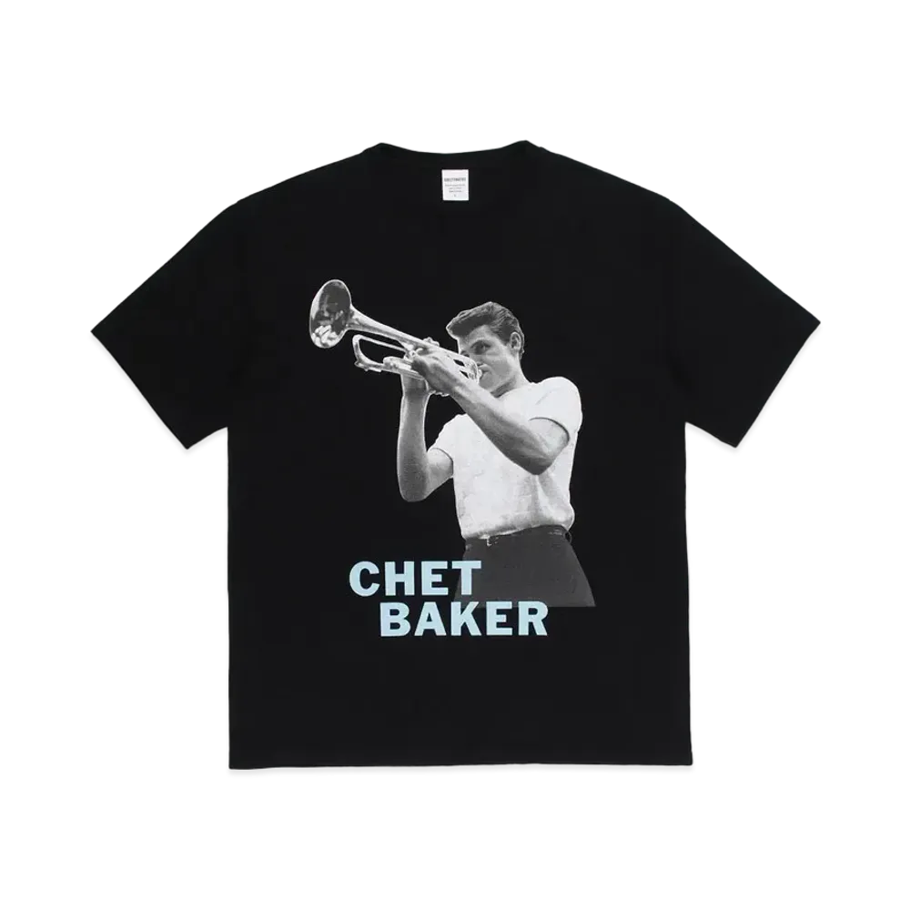WACKO MARIA CHET BAKER / WASHED HEAVY WEIGHT T-SHIRT #2 "Black"