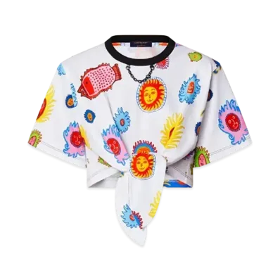 Louis Vuitton x Yayoi Kusama Faces Print Self Tie T-Shirt My Eternal Soul "Blanc"