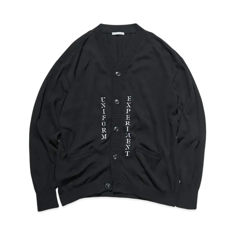 uniform experiment Stencil Logo Cardigan "Black"