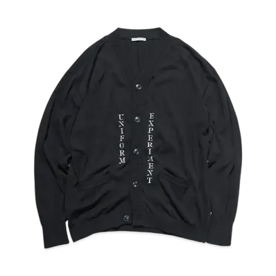 uniform experiment Stencil Logo Cardigan "Black"