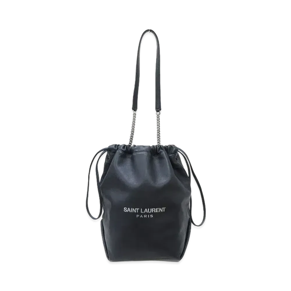 Saint Laurent Teddy Leather chain Shoulder Bag "Black"