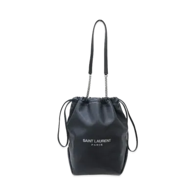 Saint Laurent Teddy Leather chain Shoulder Bag "Black"