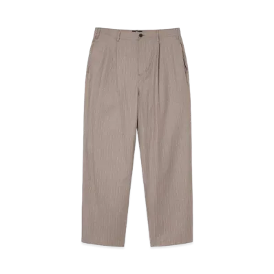 Stussy Striped Volume Pleated Trouser "Light Brown"