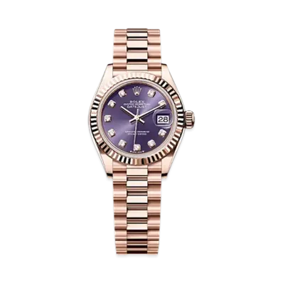 ROLEX Lady-Datejust 28mm Everose Gold 279175 "Aubergine"