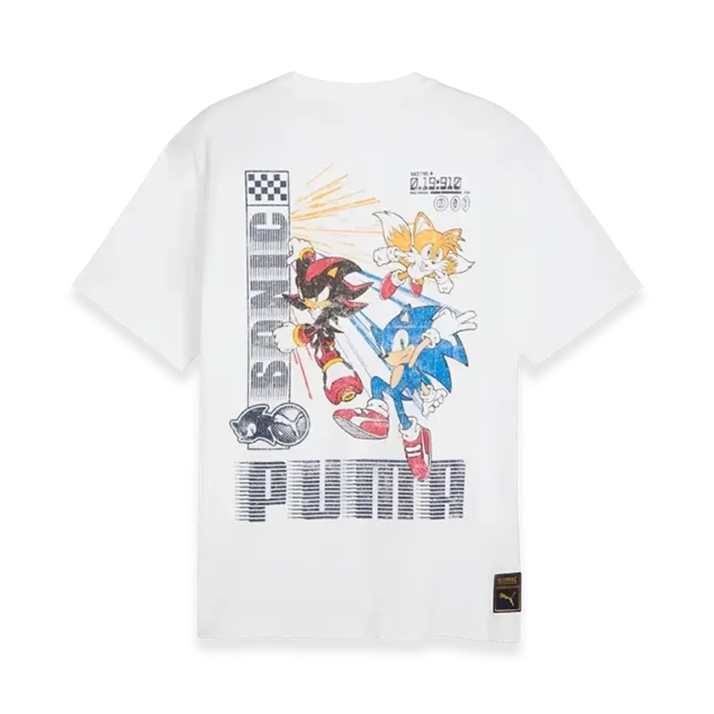 PUMA x SONIC Men's Relaxed Graphic Short Sleeve T-Shirt "White"