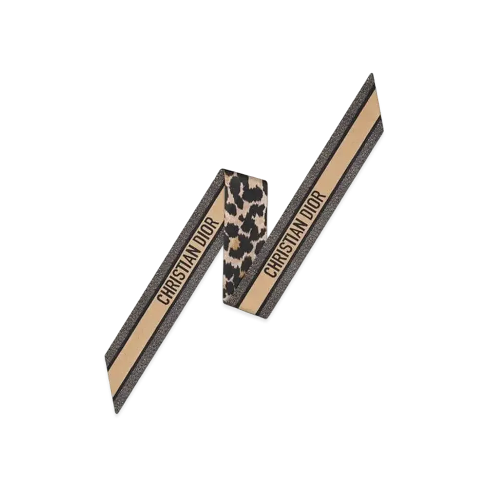 Dior Mizza Mitzah Scarf Silk Twill "Beige/Multicolor"