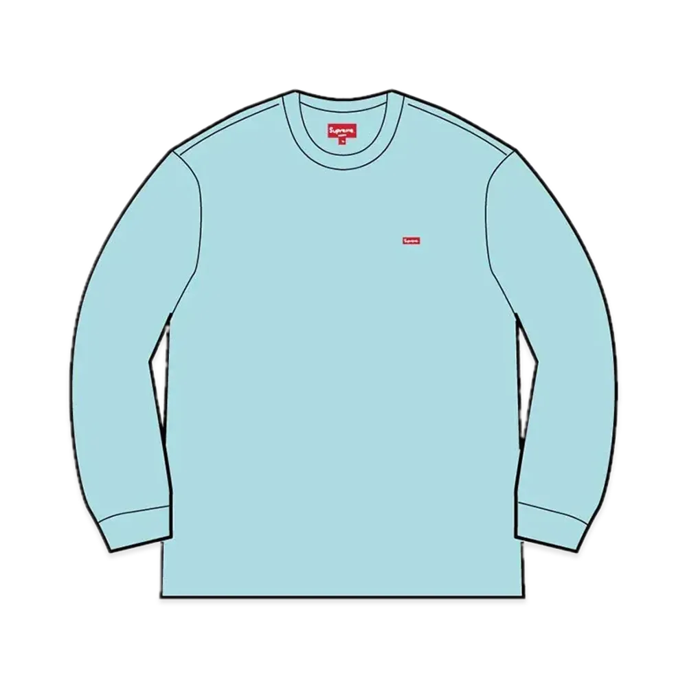 Supreme Small Box L/S Tee "Cyan"(21FW)