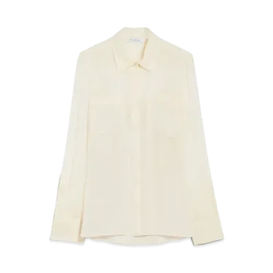 Max Mara Vongola Pure Silk Georgette Shirt "Ivory"