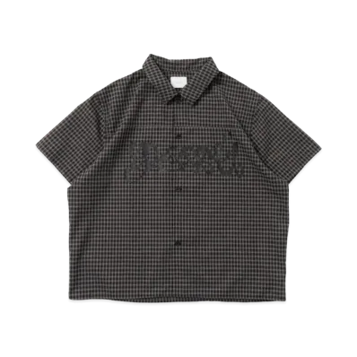BLESS U SS Check Shirt "Black"