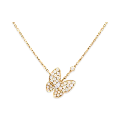 Van Cleef & Arpels Deux Papillons pendant "18K Yellow gold/Diamond"
