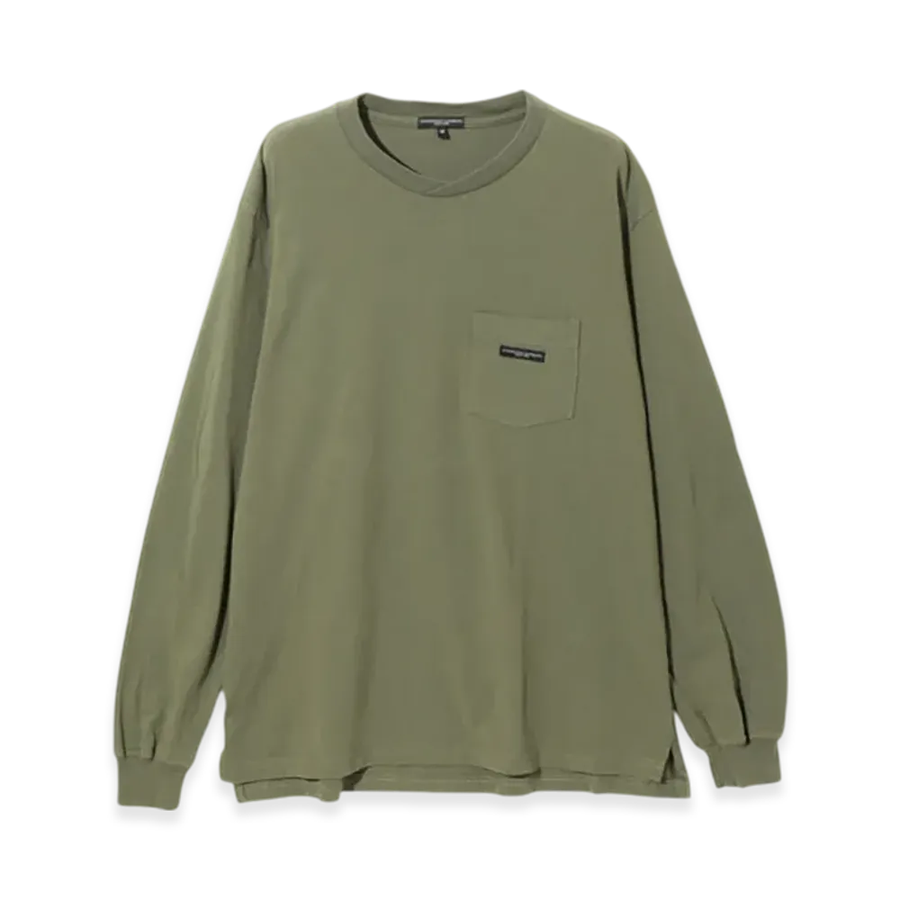 ENGINEERED GARMENTS Long Sleeve Crew Neck Tee "Khaki"
