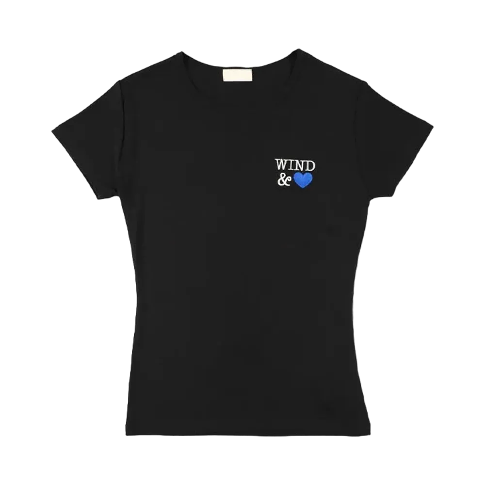WIND AND SEA Front Logo Mini Tee (Heart) "Black"