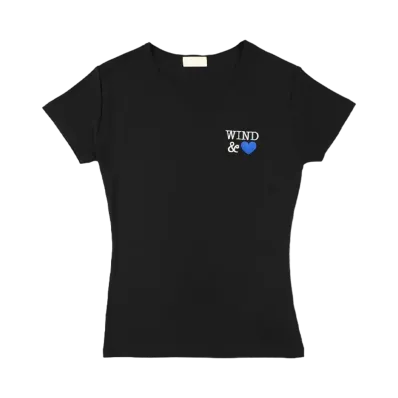 WIND AND SEA Front Logo Mini Tee (Heart) "Black"
