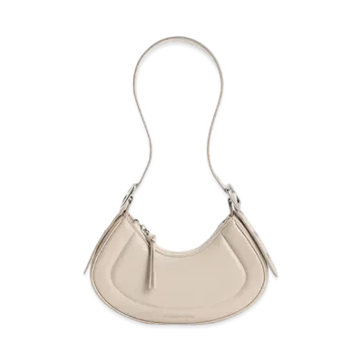 CHARLES & KEITH Petra Curved Shoulder Bag "Oat"