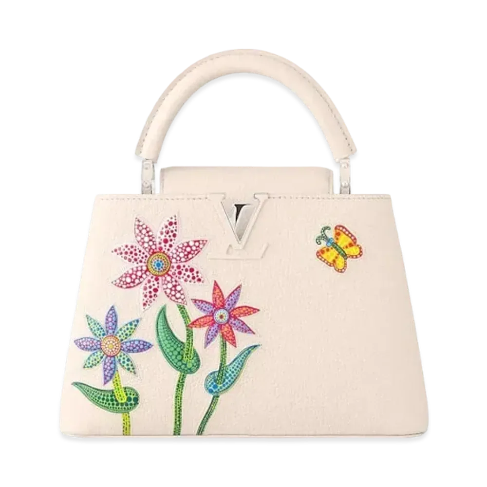Louis Vuitton x Yayoi Kusama Capucines BB Taurillon Leather Flowers "Quartz"