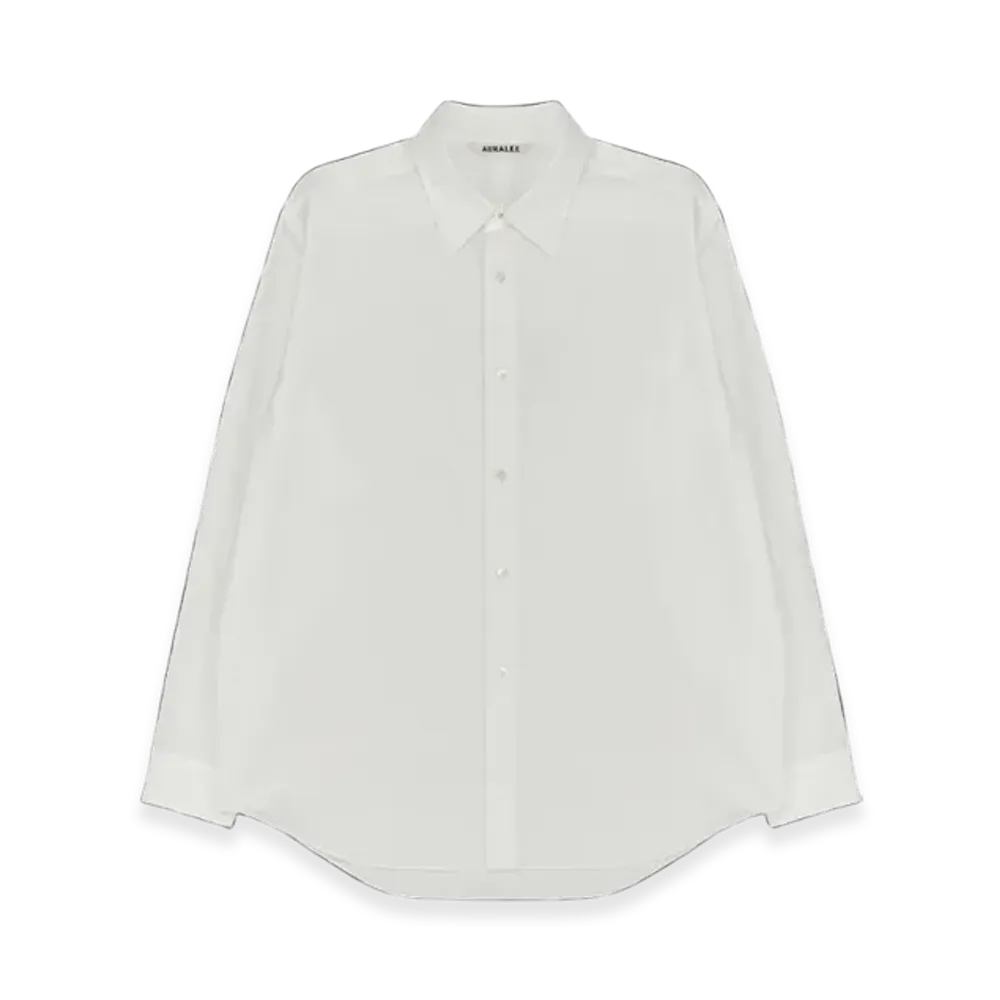 AURALEE Washed Finx Twill Shirts "White"