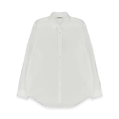 AURALEE Washed Finx Twill Shirts "White"