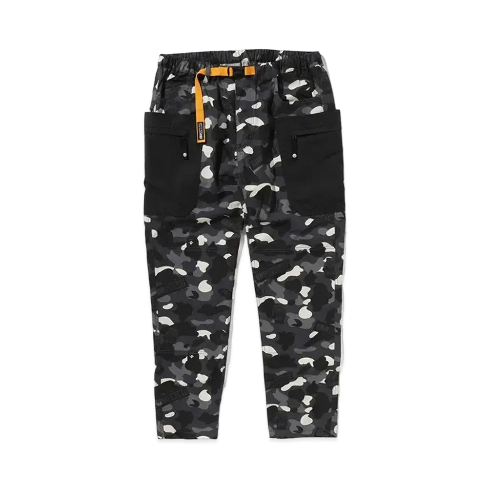 A BATHING APE x GRIP SWANY Camo Fireproof Camp Pants "Black"